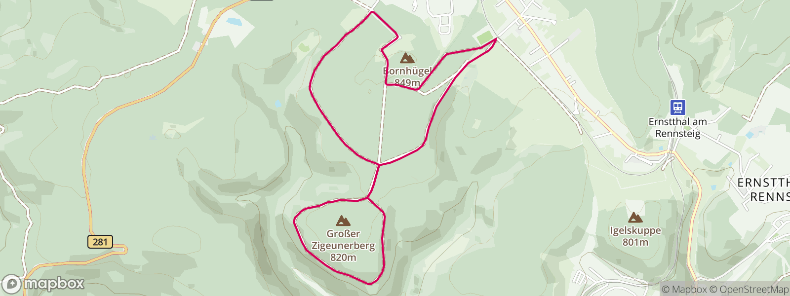 Loipe Rund um den Zigeunerberg Neuhaus am Rennweg Thüringer Wald