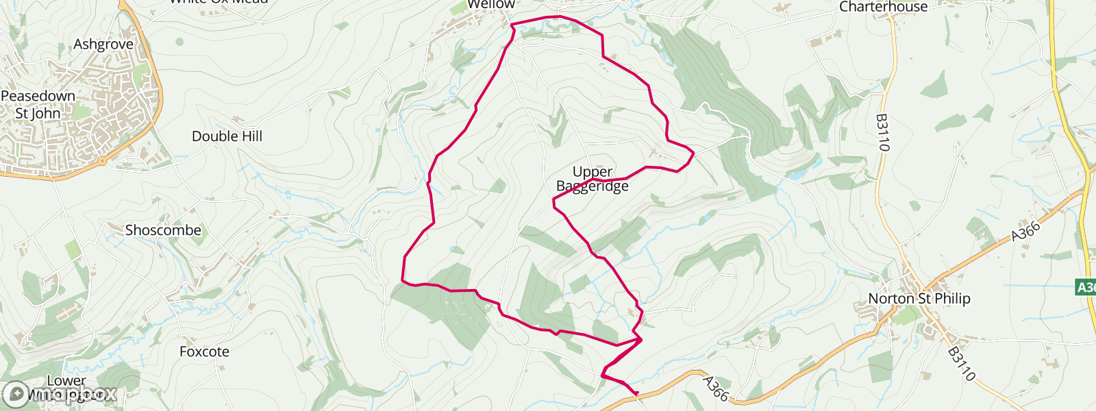 Tuckers Grave Route 2 - Tuckers,Hassage,Stony Littleton,wellow ...