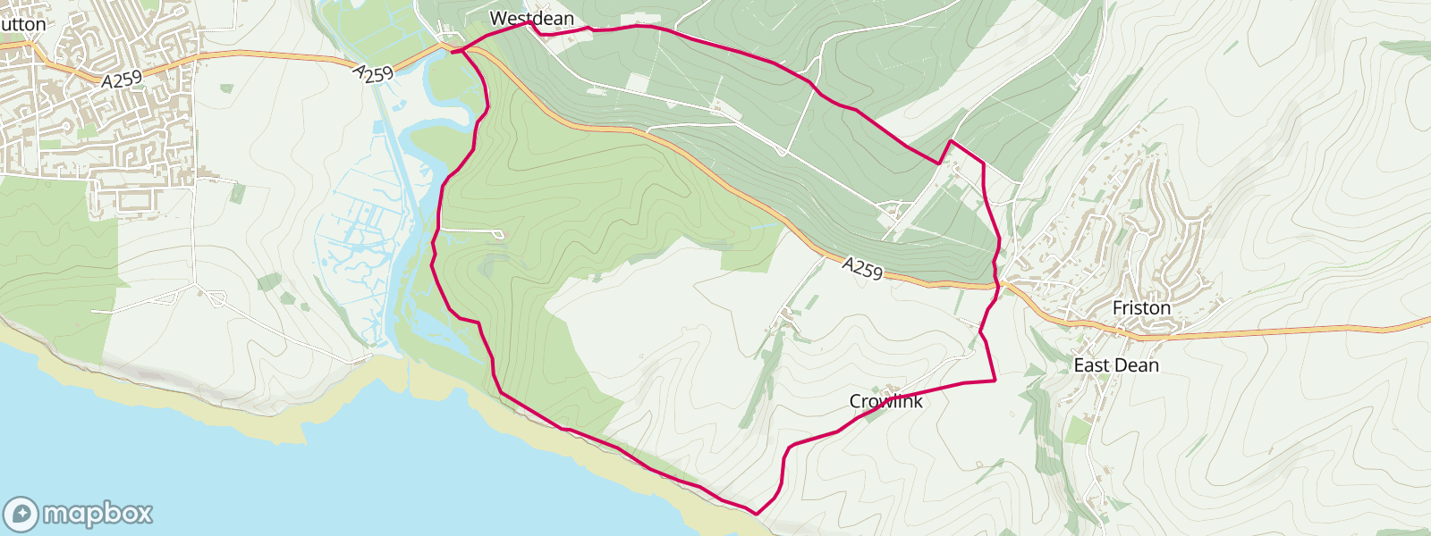 OS Pathfinder: Friston Forest, the Seven Sisters and Cuckmere Haven