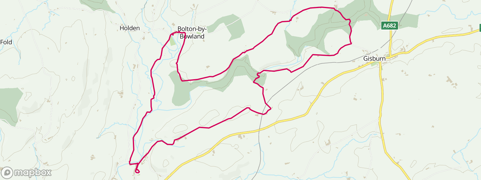 Bolton by Bowland, Sawley Abbey, Gisburn Bridge and Bolton Park