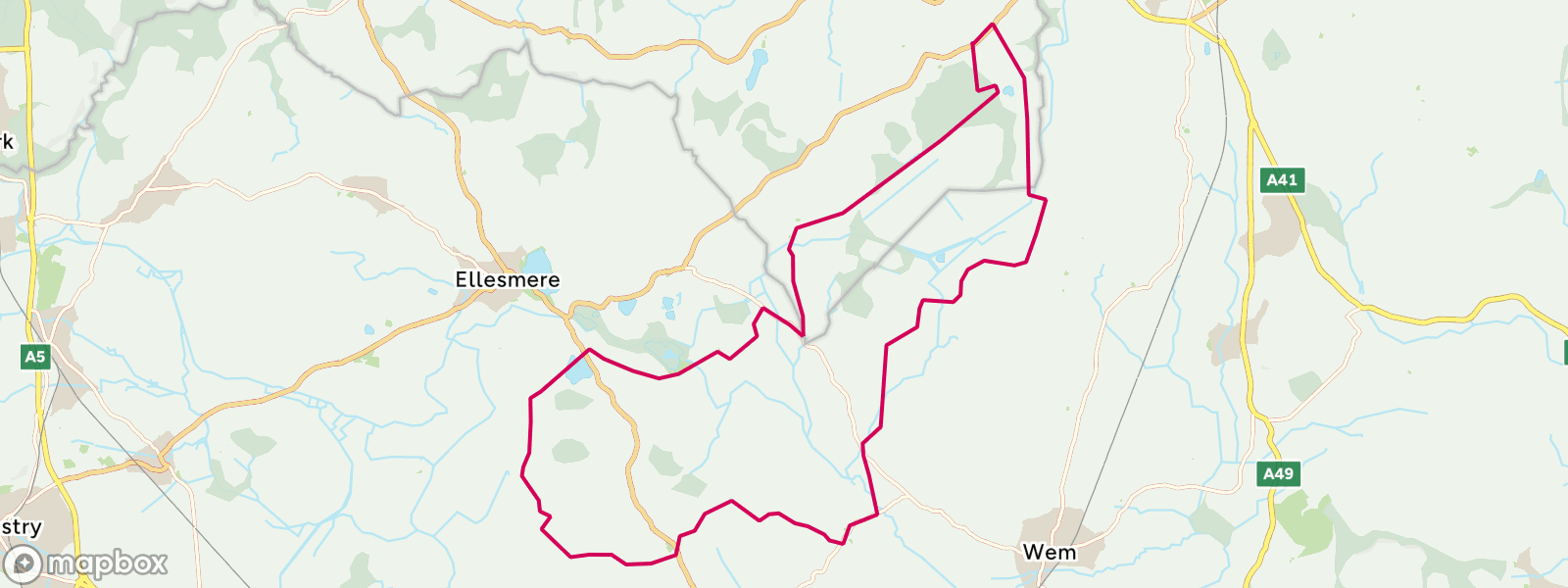 Whixall Ellesmere circuit 26 miles