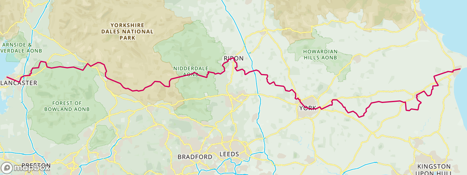 way of the roses 3 days route map