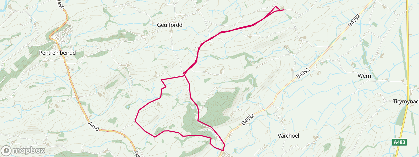 Guilsfield - Trawscoed farm loop